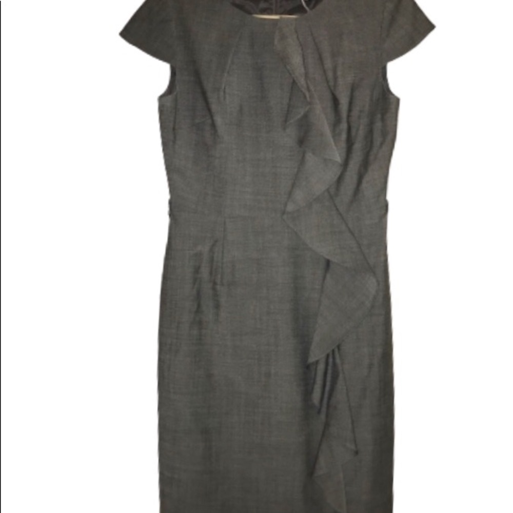 Tahari | Ruffle Contemporary Dress - Picture 2 of 8
